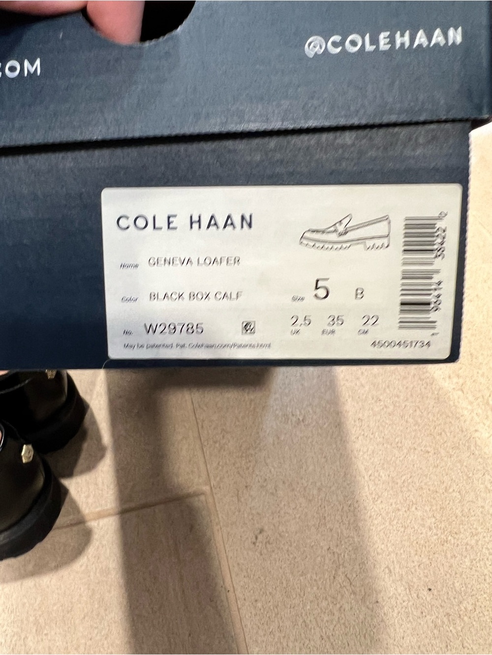 Cole Haan Black Leather Women's Penny Loafers - Picture 5 of 6